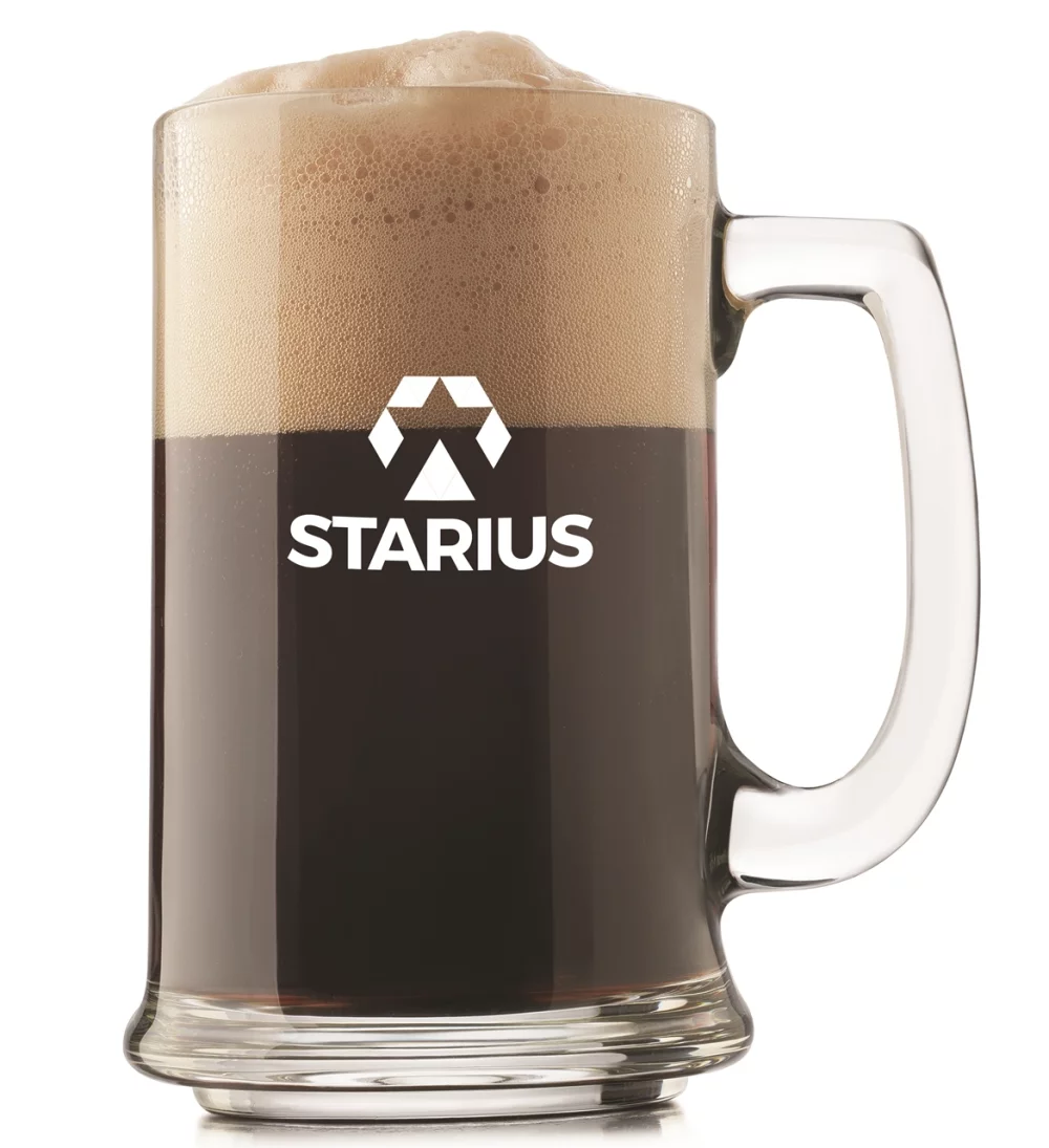 Verre à bière Heidelberg Stein en verre clair de 16 oz