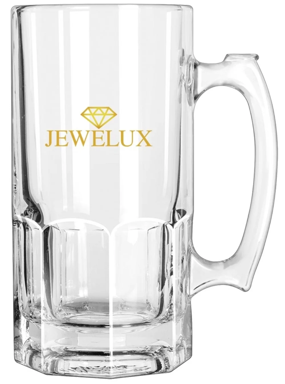Chope en verre transparent de 33,75 oz super mug