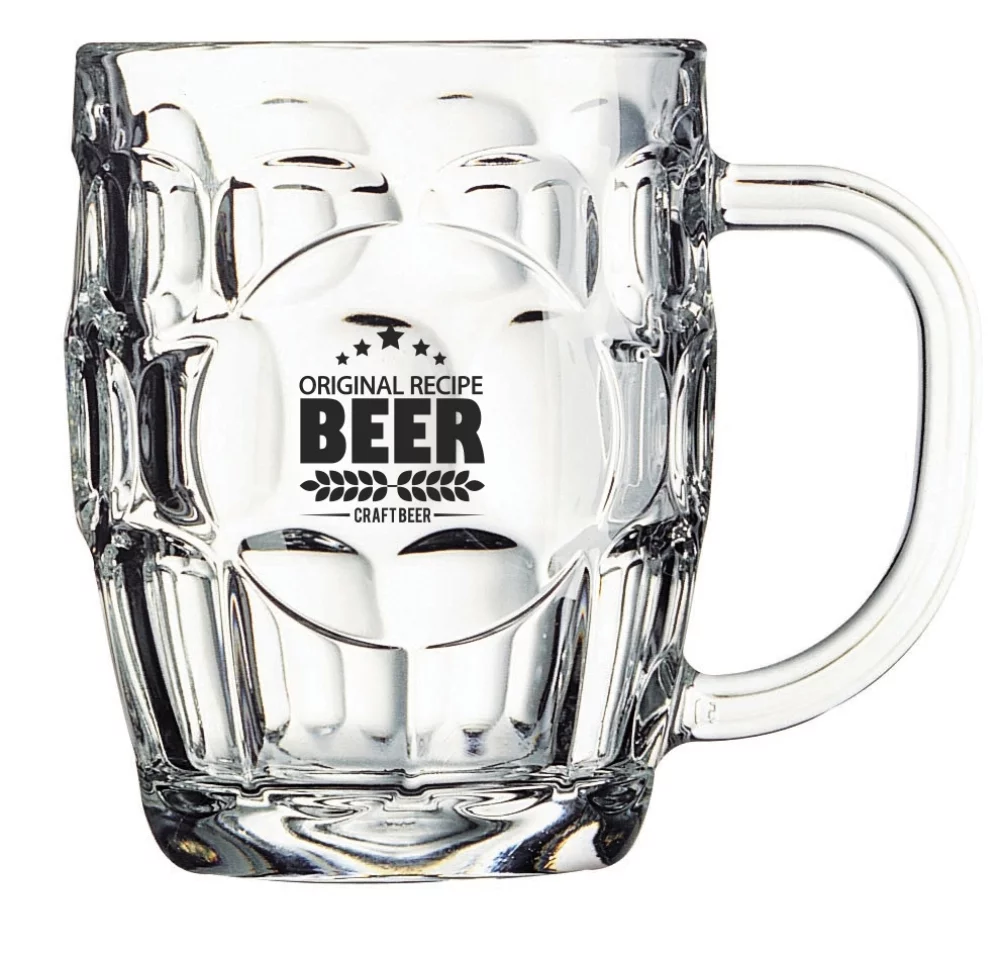 Britannia 20oz clear glass mug