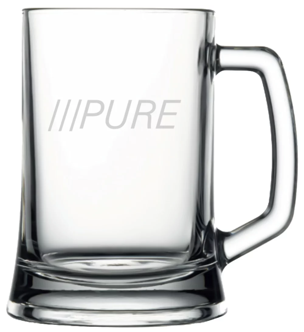 ~ Kassel 16.75oz heavy base clear glass handled mug - Bulk Packaging/Pallet
