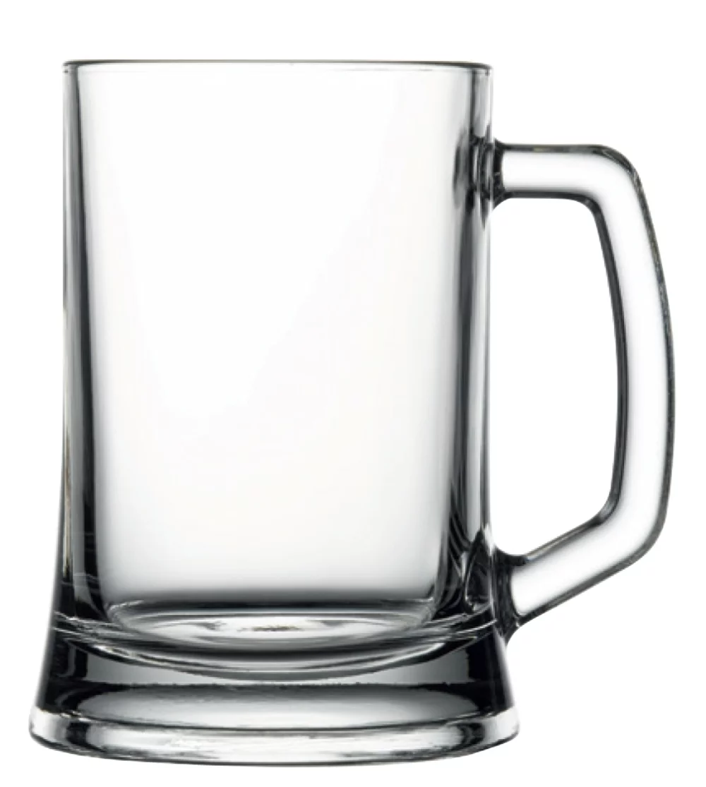 Kassel 16.75 oz tasse en verre transparent à base lourde avec anse