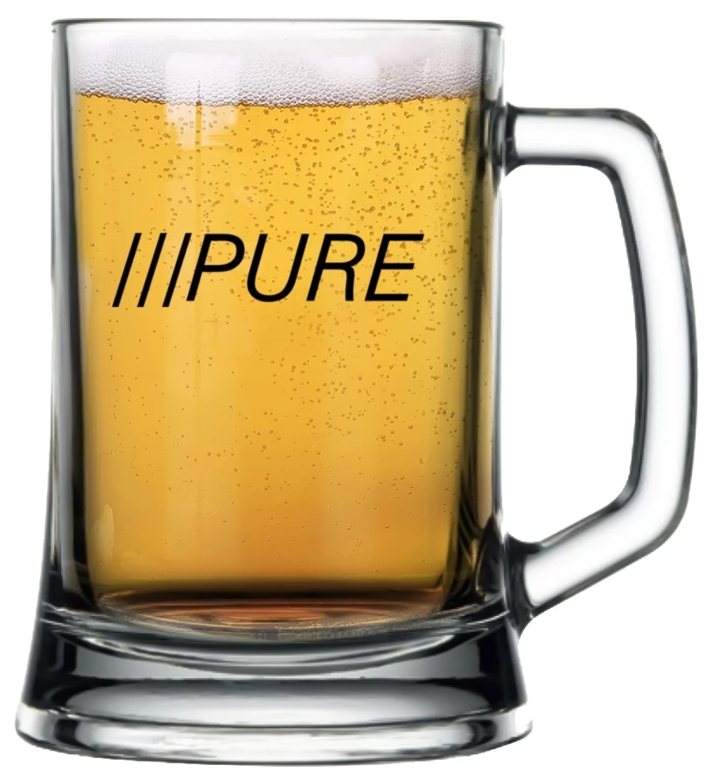 ~ Kassel 16.75oz heavy base clear glass handled mug - Bulk Packaging/Pallet