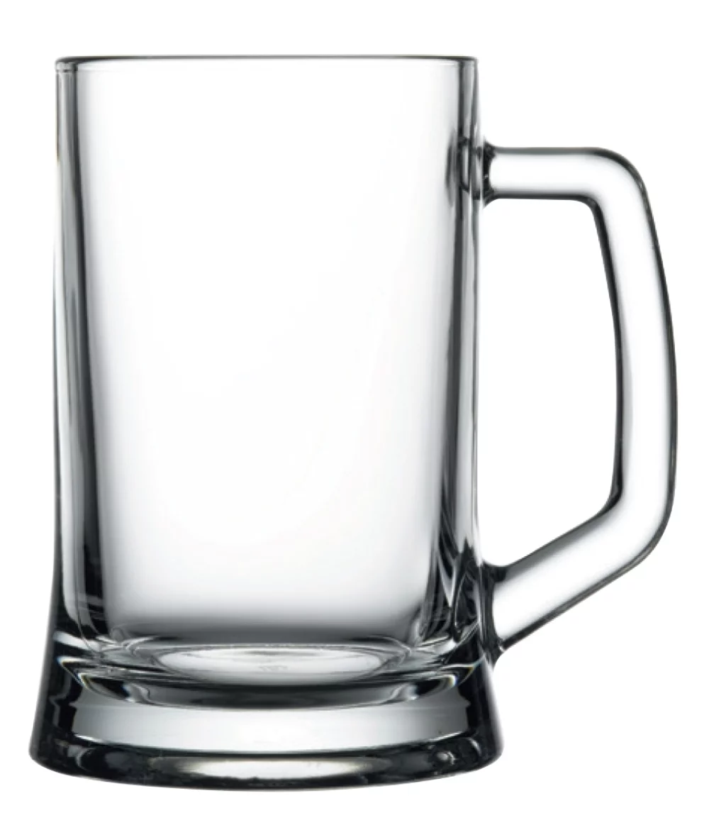 Mainz 22oz heavy base clear glass handled mug