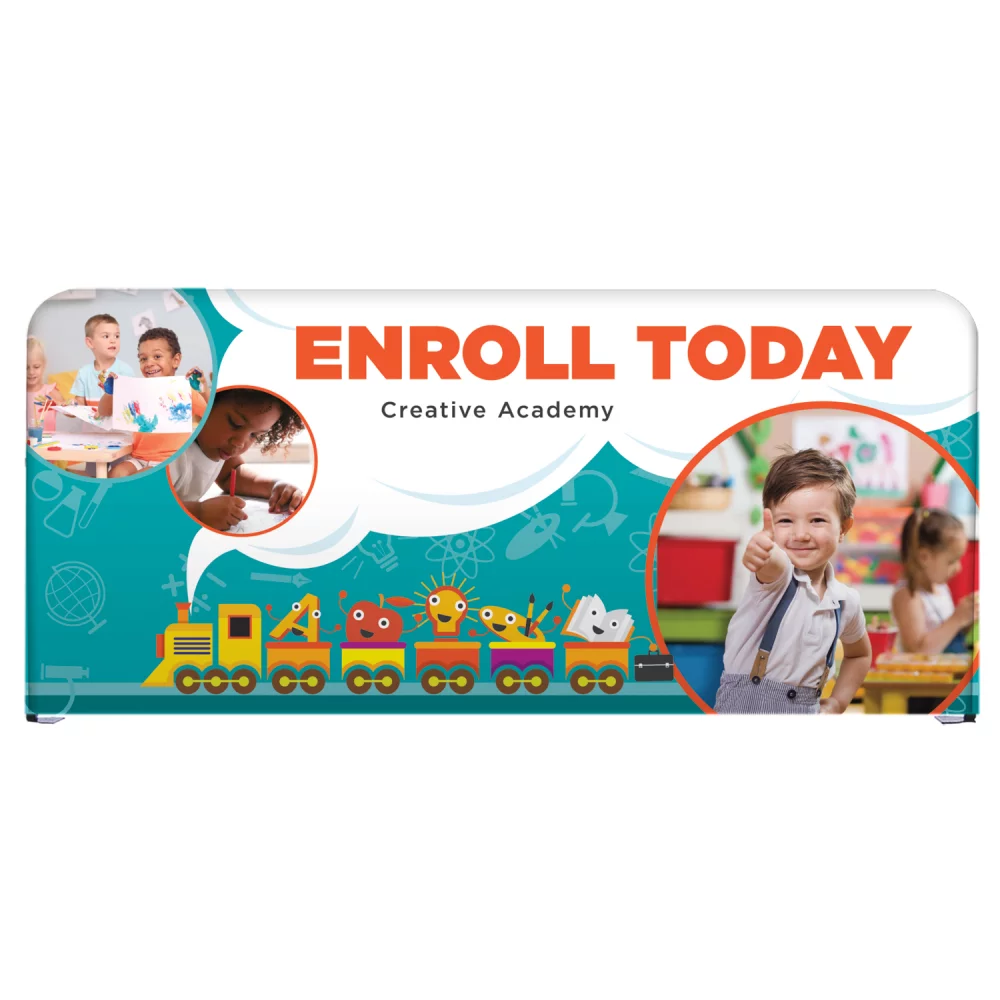 Kit d'affichage Over-the-Top de 8' (Mur arrière court)