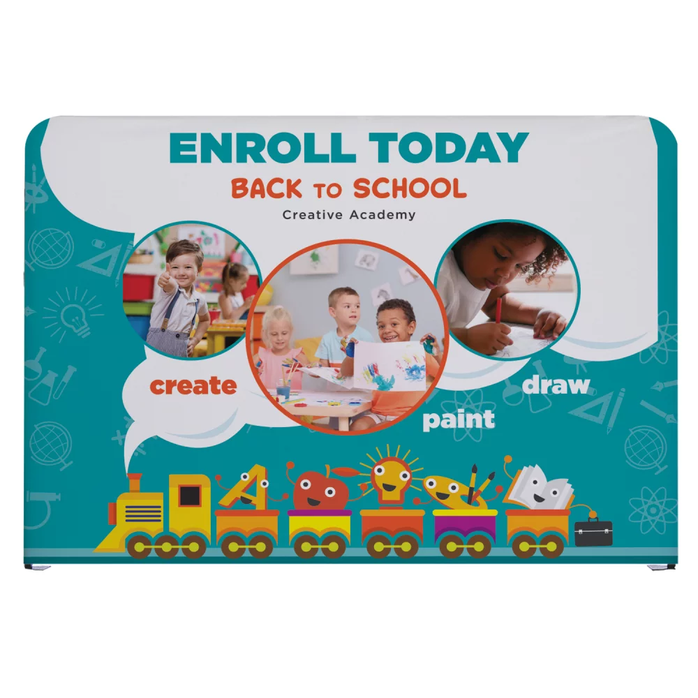 Kit d'affichage Over-the-Top de 8' (Mur arrière haut)