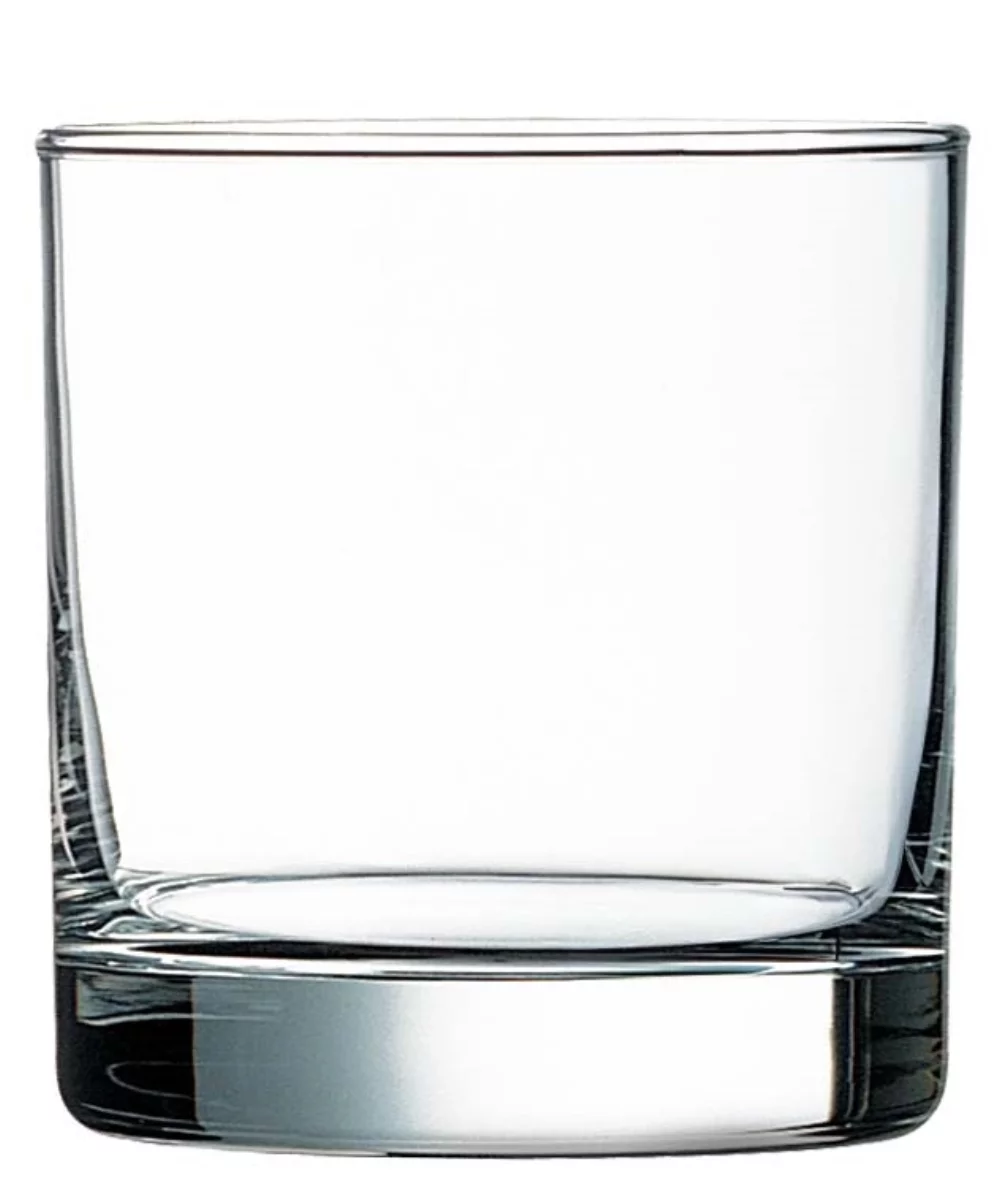Verre à whisky Old Fashion de 11 oz à base lourde en verre clair - Conditionnement en vrac/Palette