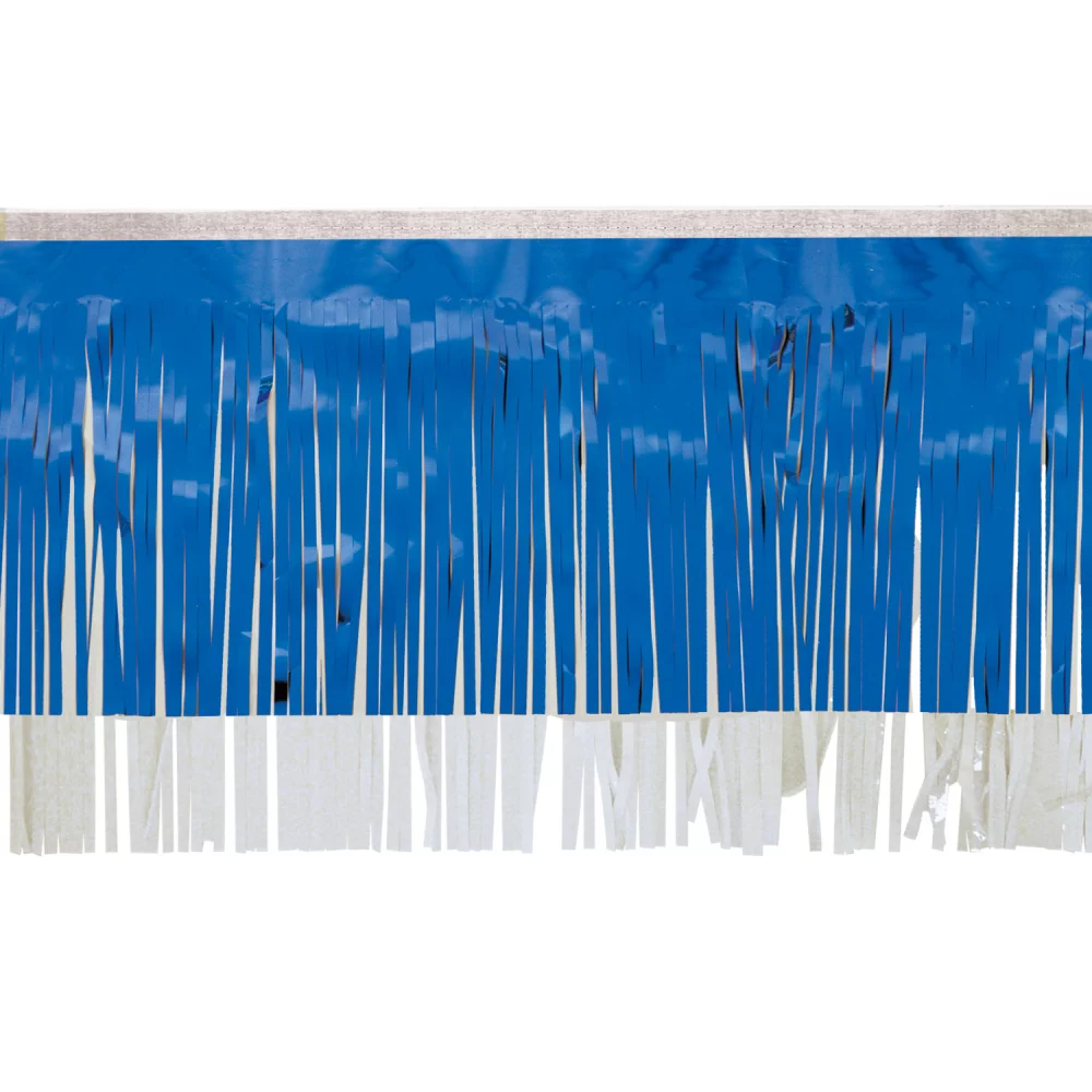 Victory Corps Metallic Blue & Standard White Fringe (15")