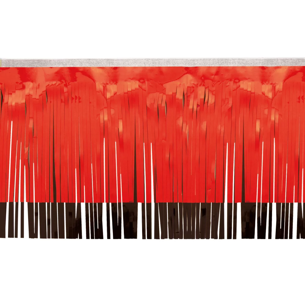 Frange rouge métallique de la Victory Corps & frange noire standard (15")