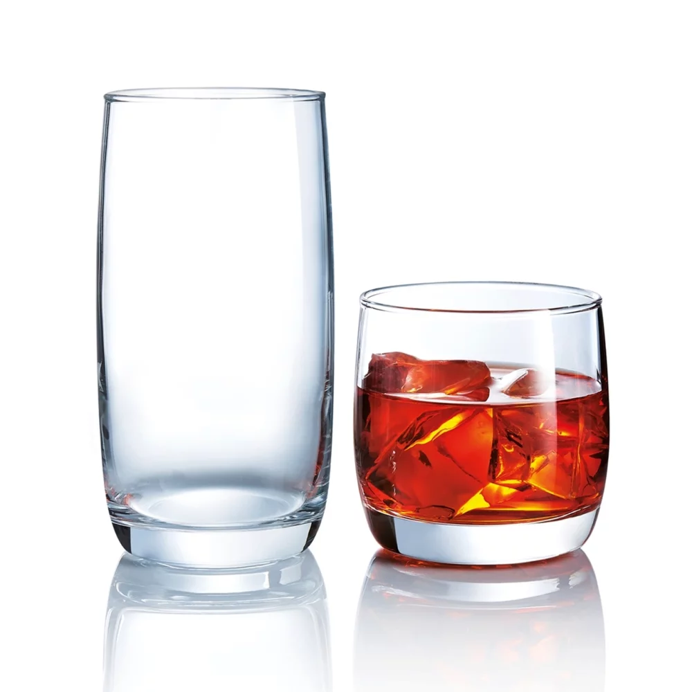 Verre rafraîchisseur en verre clair de 17 oz nordique