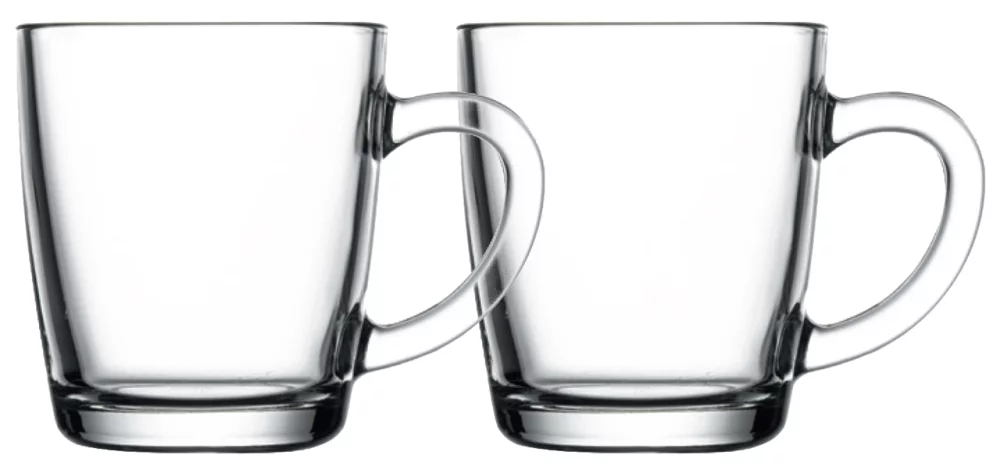 Tasse Affogato en verre clair de 11 oz, ensemble de 2 dans une boîte cadeau Mystique
