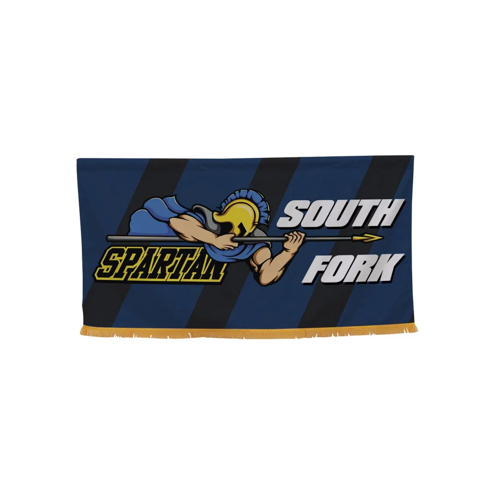 3' x 6' Parade Banner Straight Bottom Graphic w/Gold Fringe