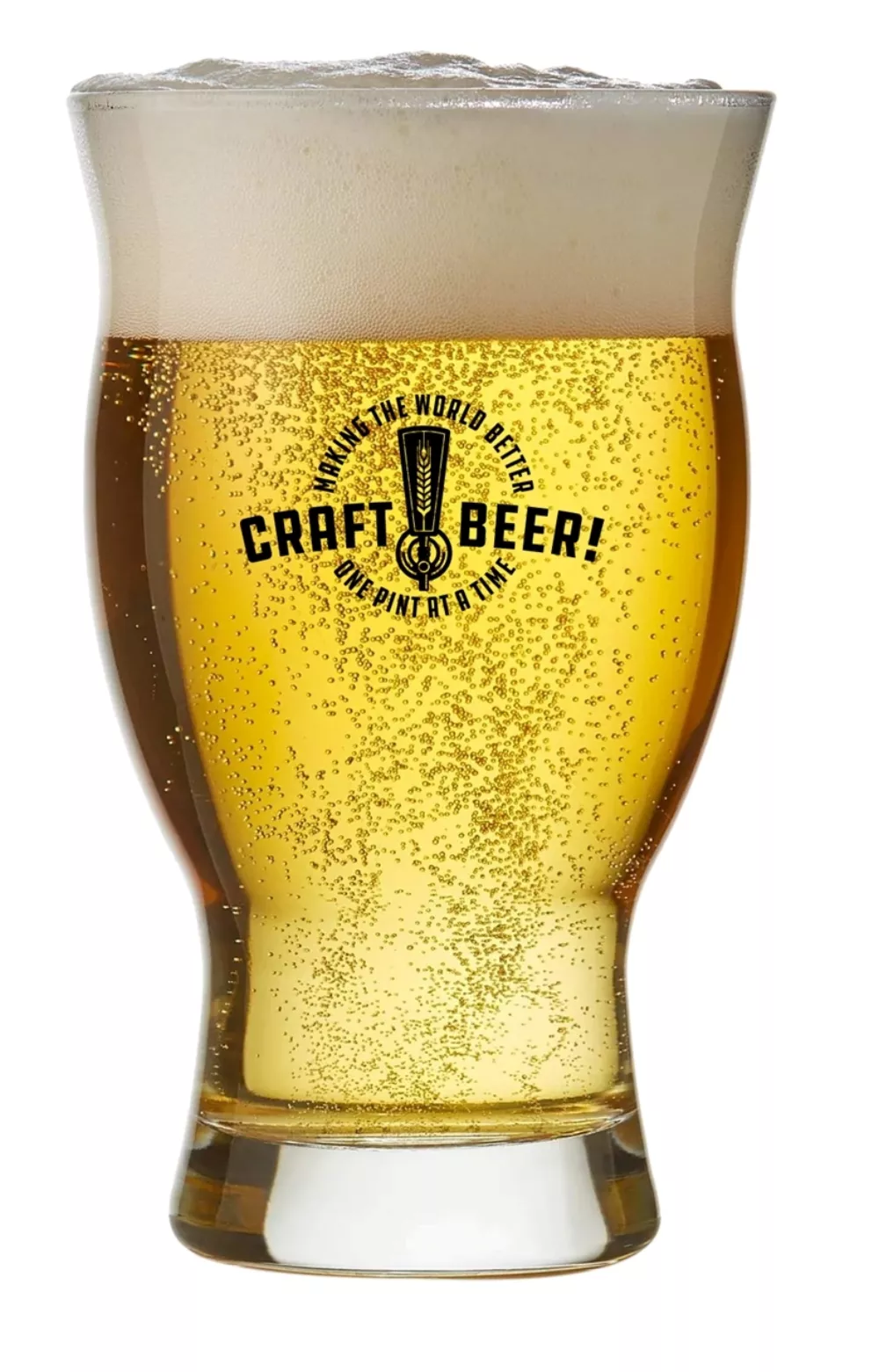 Halle 16.75oz clear glass stacking craft pilsner