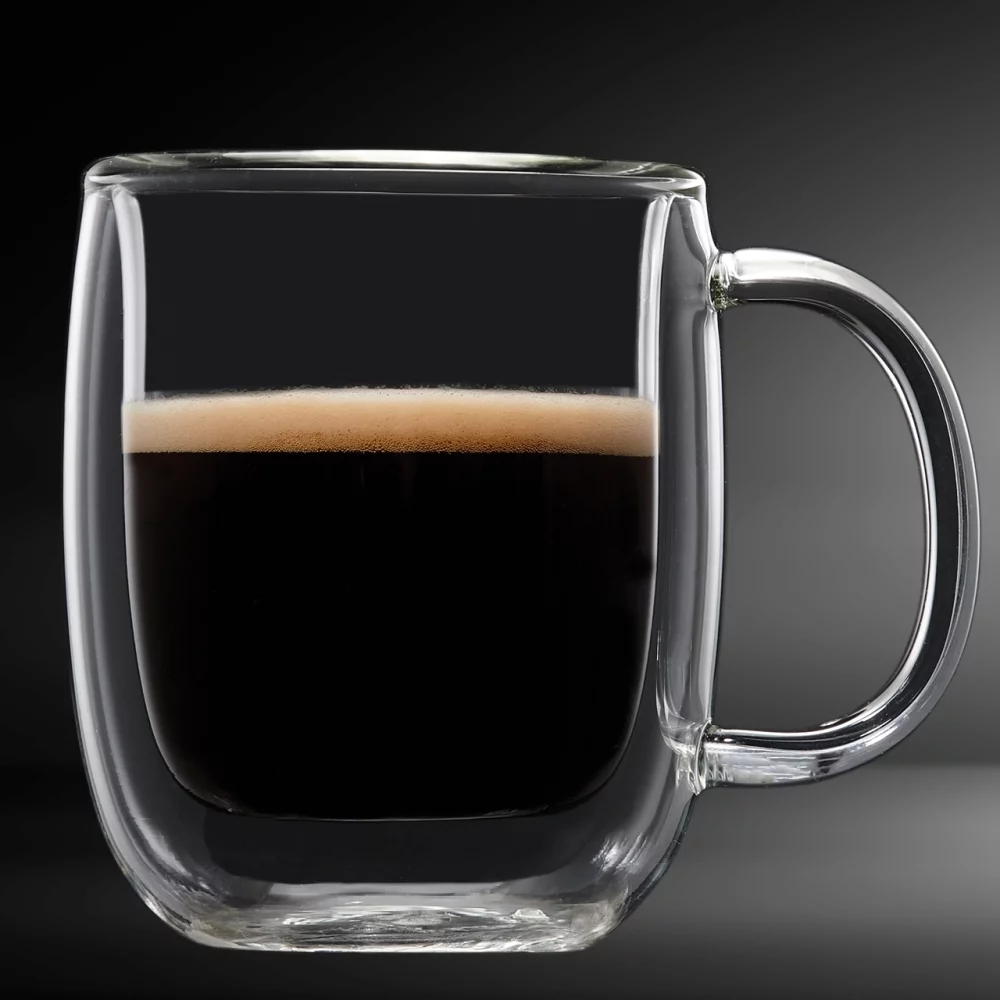 Barista Collection, 2.8oz double wall clear Borosilicate Glass Espresso mug