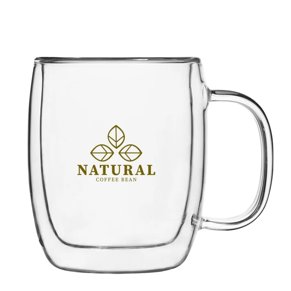 Collection Barista, tasse à cappuccino en verre borosilicaté transparent à double paroi de 8,8 oz