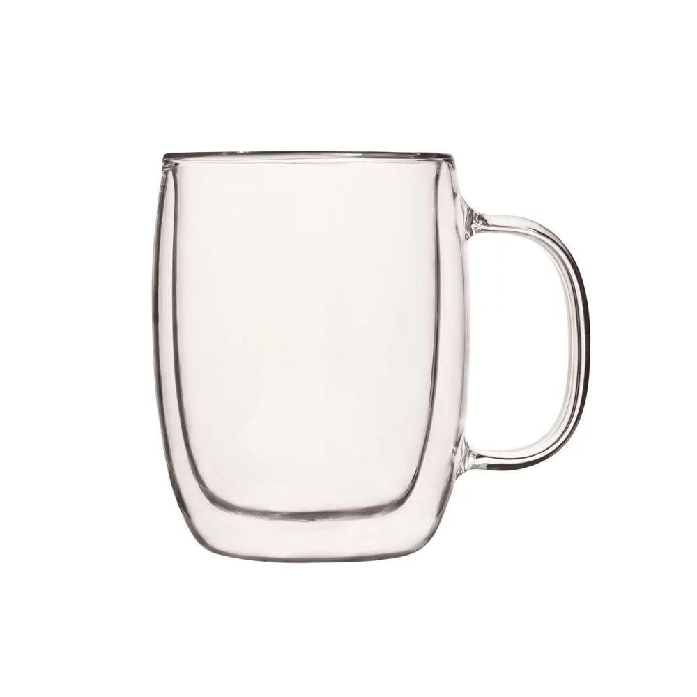 Collection Barista, tasse à Americano en verre borosilicaté transparent à double paroi de 12,3 oz