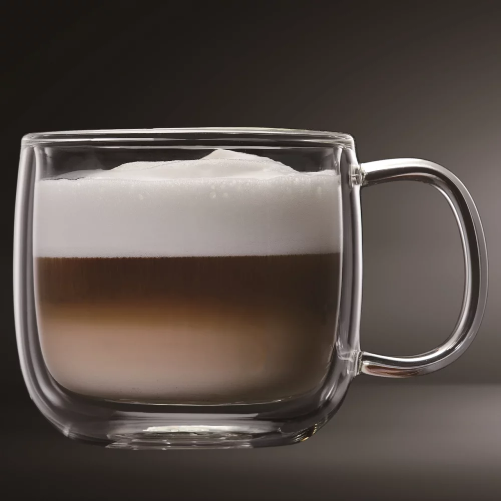 Collection Barista, tasse à café latte en verre borosilicaté transparent à double paroi de 16,7 oz