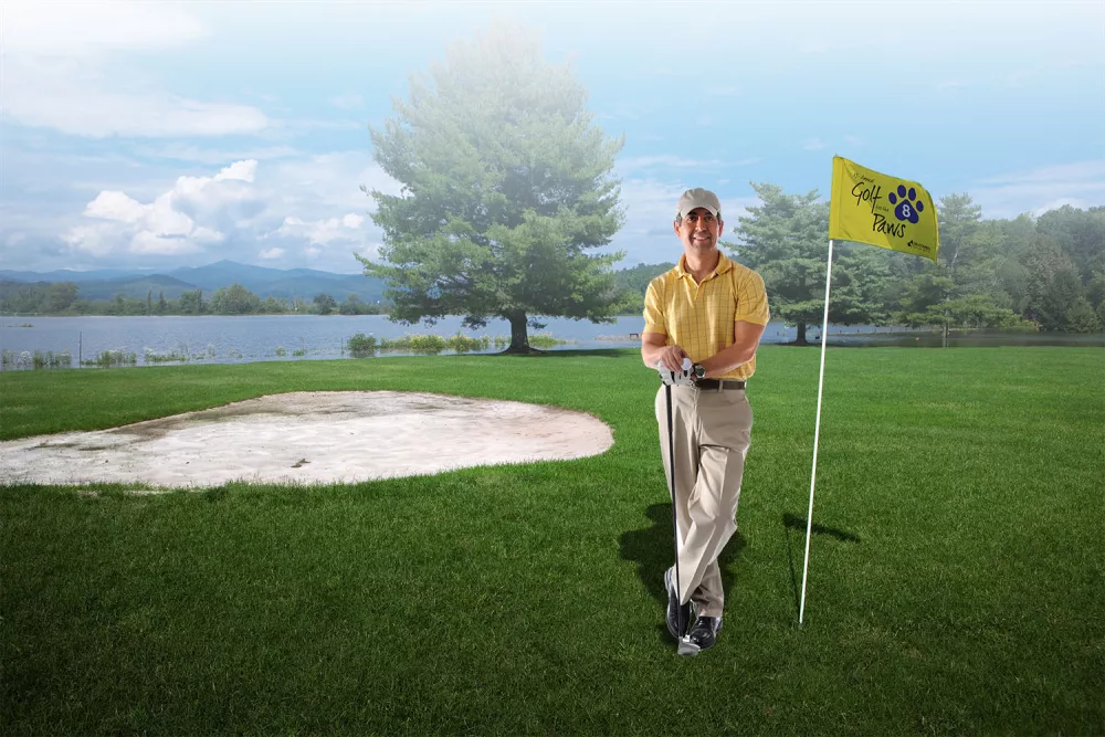 Golf Flag with Tube Double-Sided