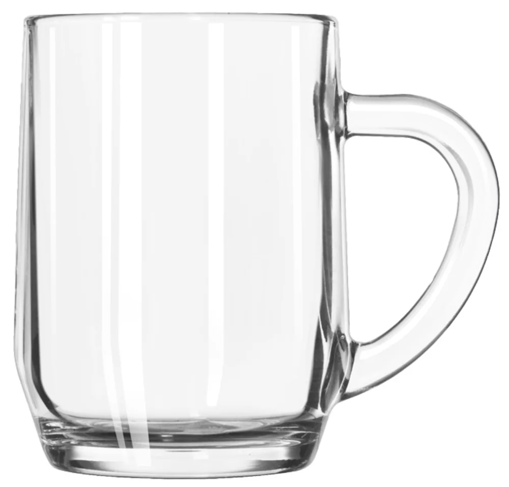 Columbia mug 10oz clear glass