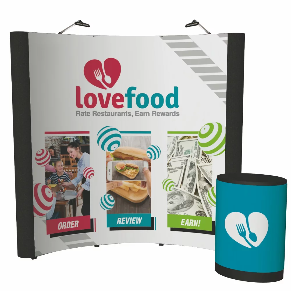 8' Echo Pop-Up Display Kit (Mural with Fabric and Lights)