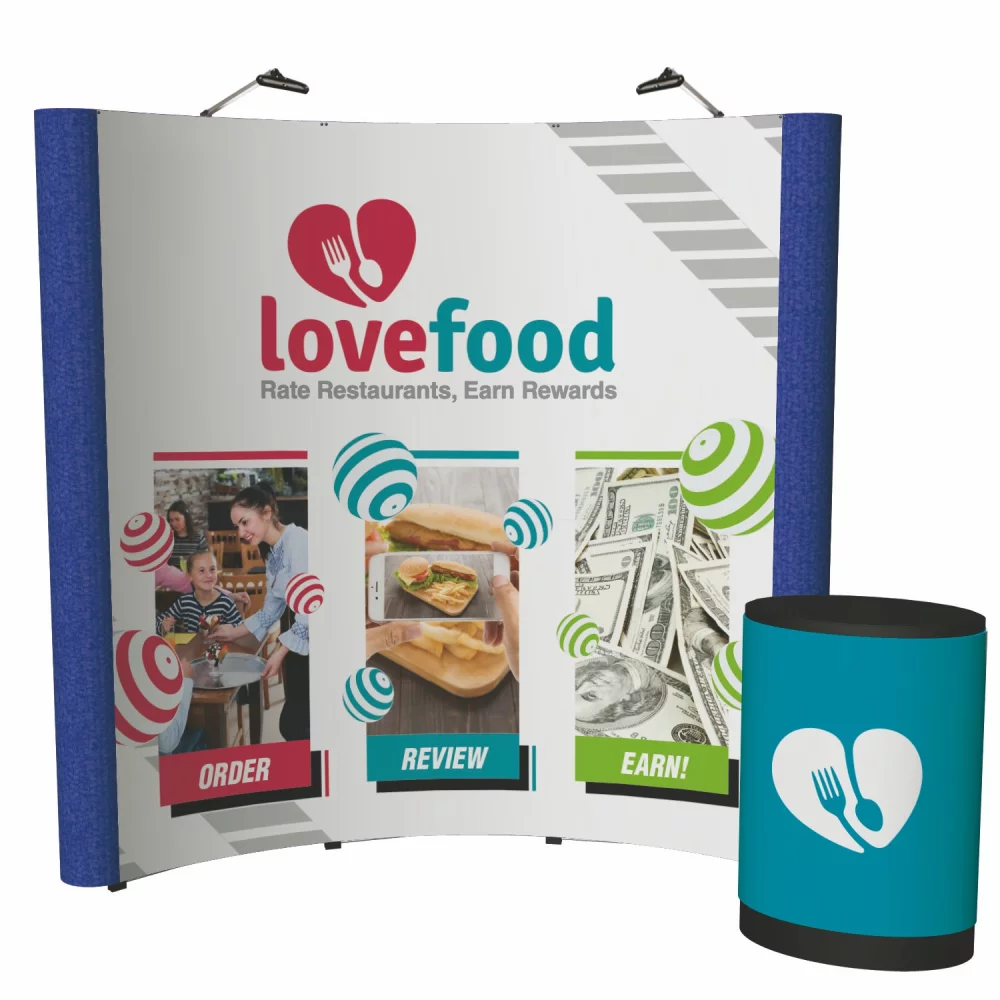 8' Echo Pop-Up Display Kit (Mural with Fabric and Lights)