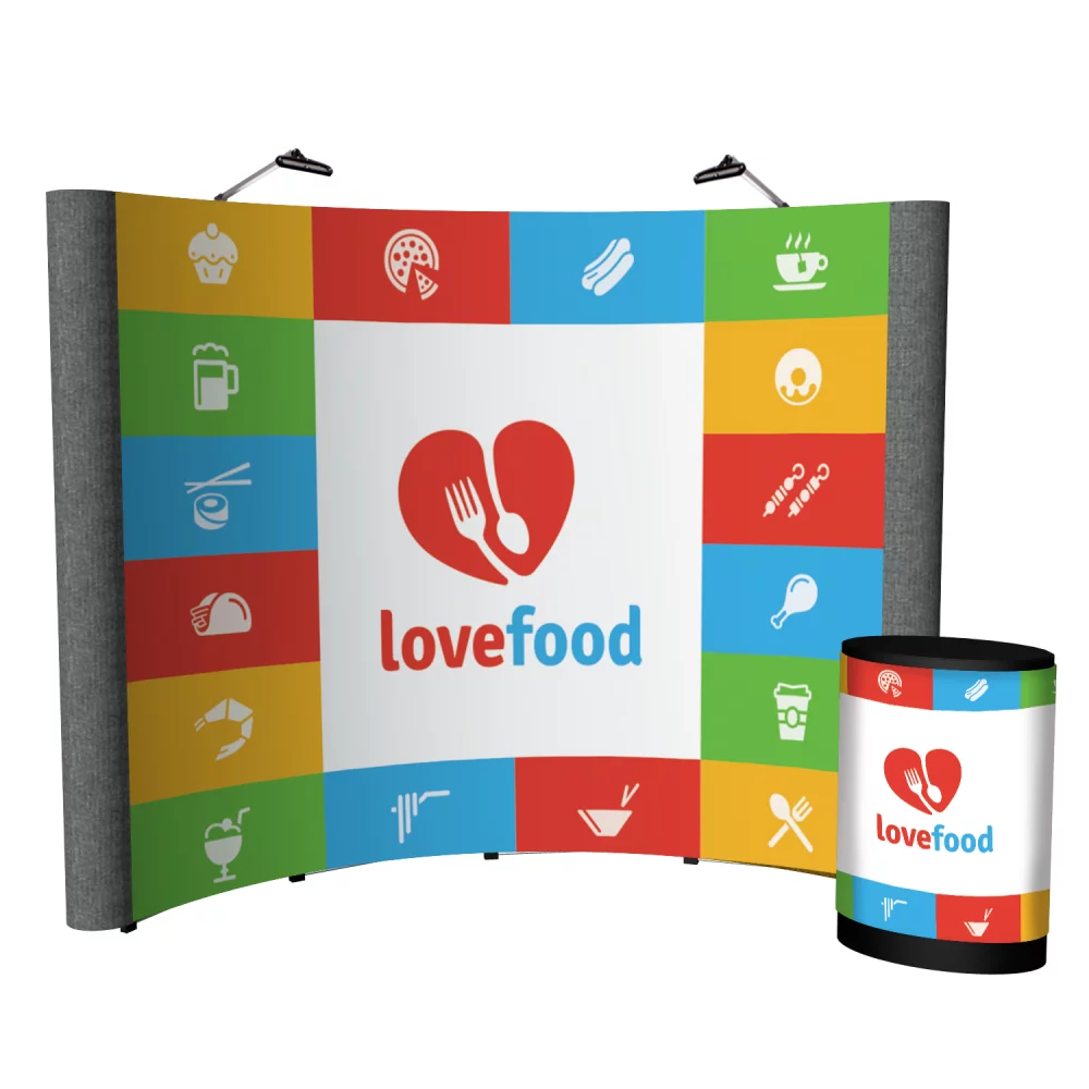 Kit d'affichage pop-up Echo de 10' (mural avec tissu et lumières)