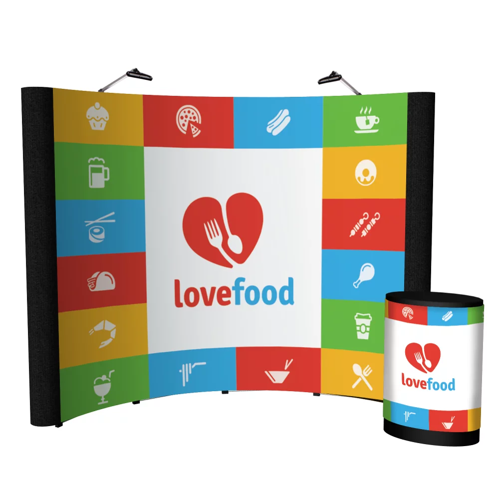 Kit d'affichage pop-up Echo de 10' (mural avec tissu et lumières)