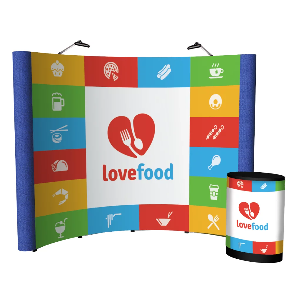 Kit d'affichage pop-up Echo de 10' (mural avec tissu et lumières)