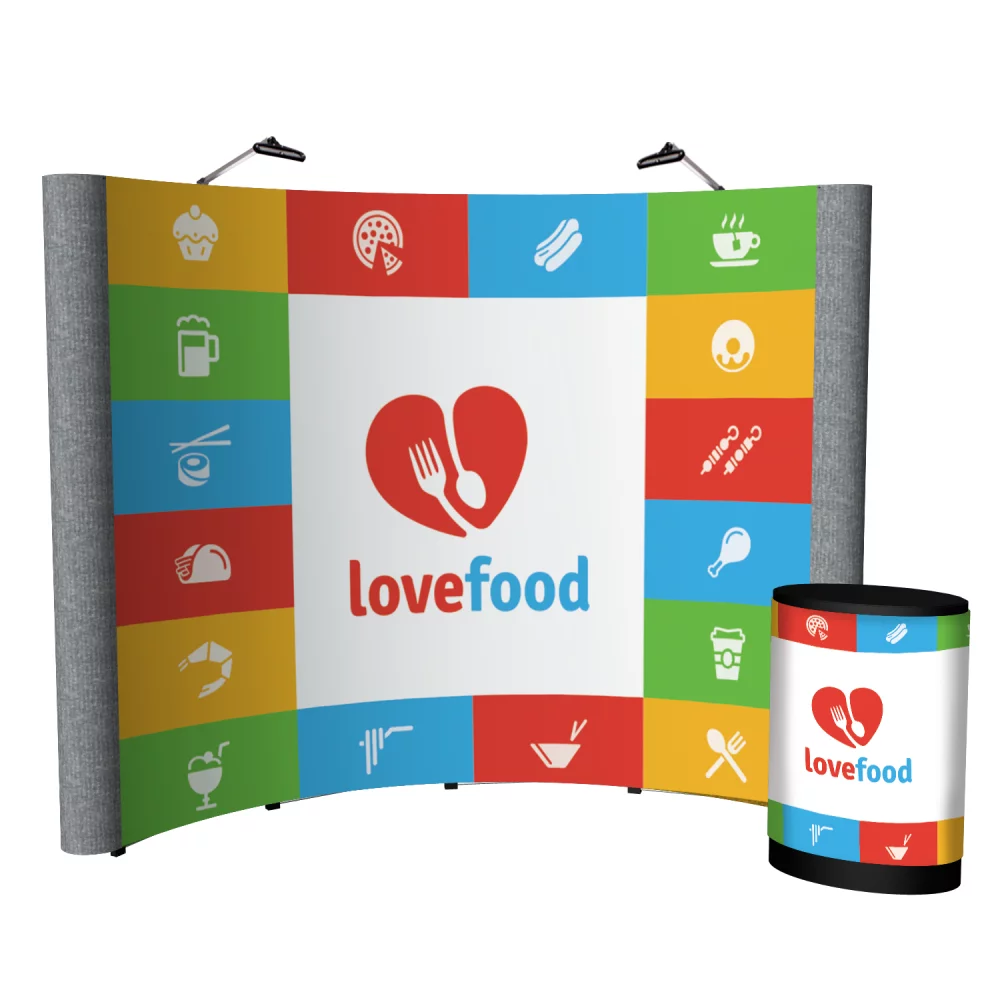 Kit d'affichage pop-up Echo de 10' (mural avec tissu et lumières)