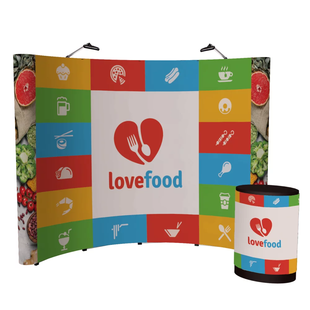 Kit d'affichage pop-up Echo de 10' (mural avec lumières)