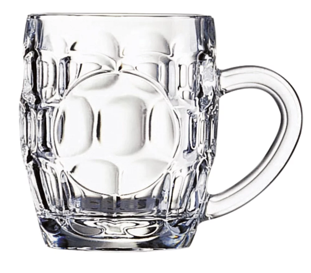 Britannia 10oz clear glass mug