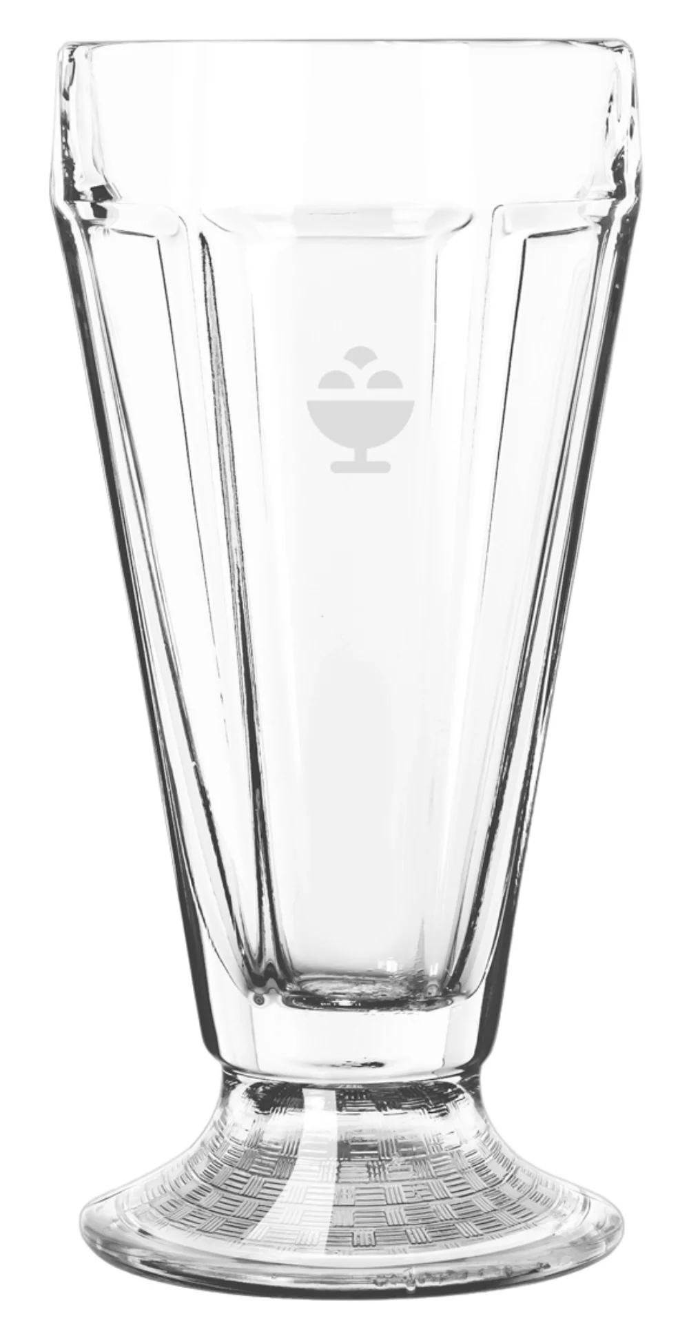 Sundae 11.5oz multi-sided footed clear glass