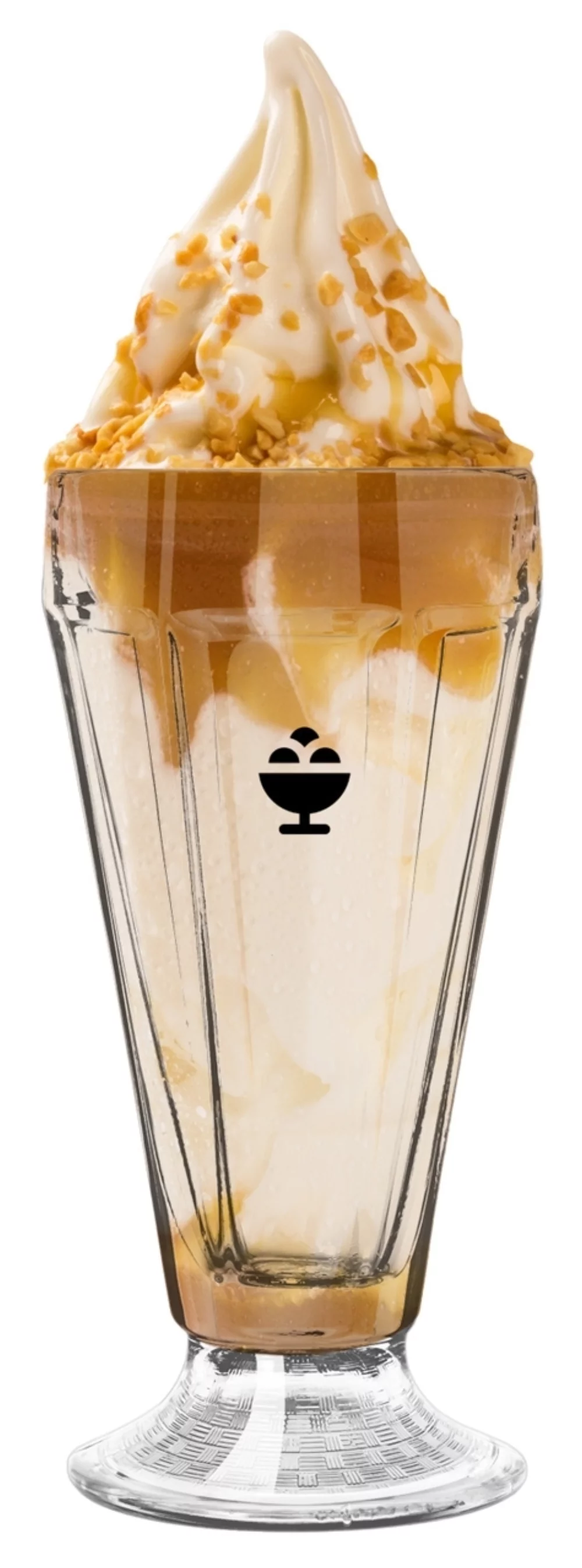 Sundae 11.5oz multi-sided footed clear glass