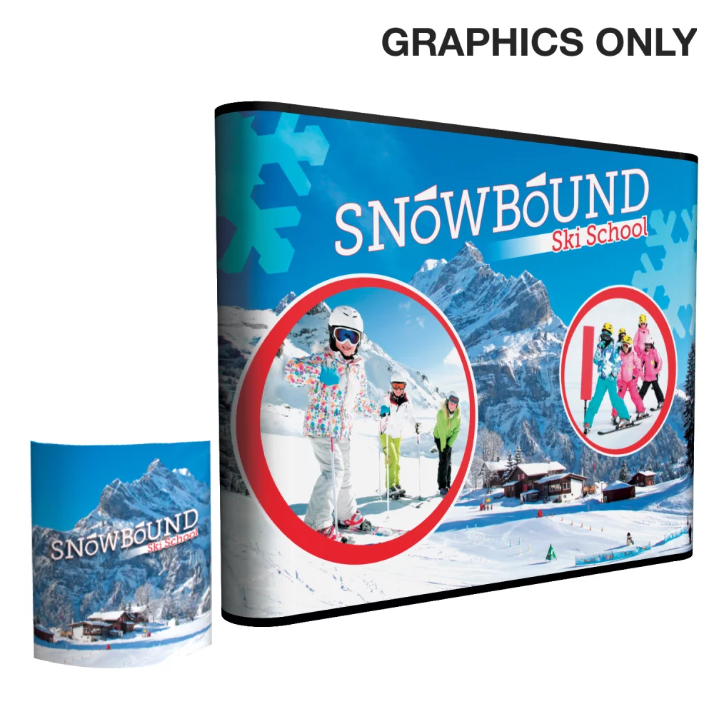 Panneaux graphiques interchangeables en ligne droite 9-Quad (mural)