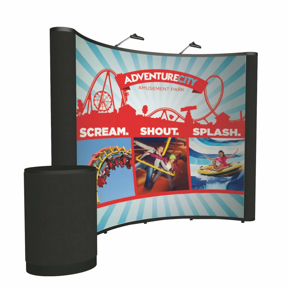 Kit de sol Show 'N Rise courbé de 10' (mural avec extrémités en tissu)