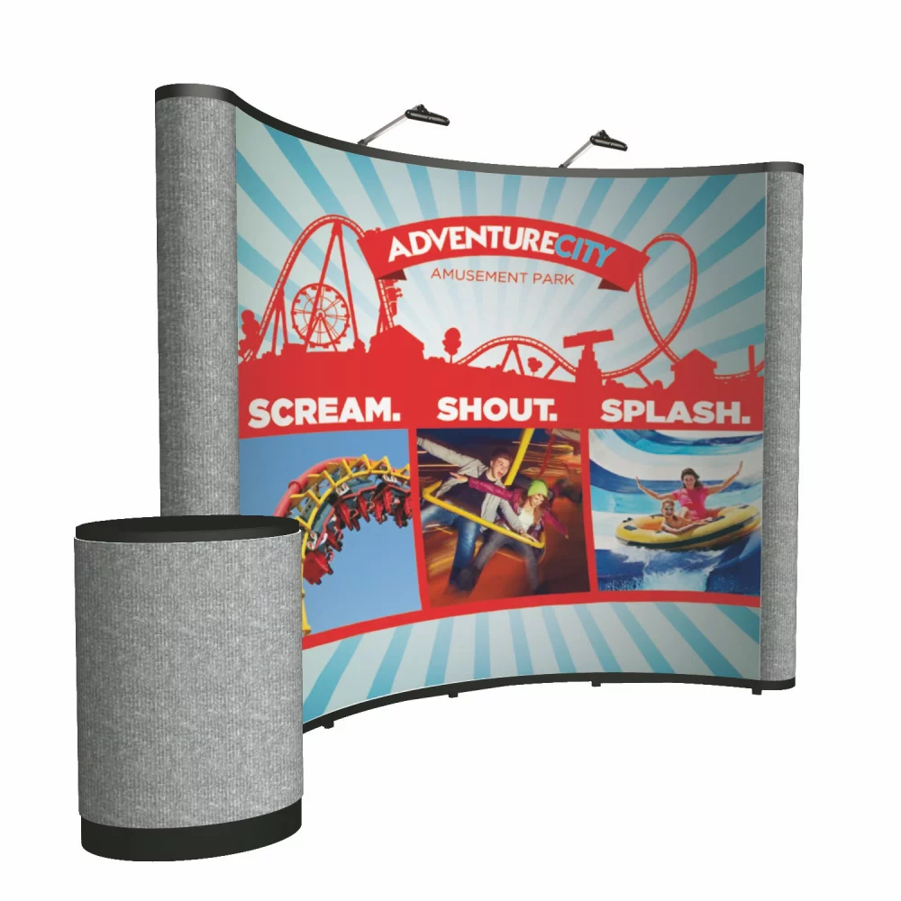 10' Curved Show 'N Rise Floor Kit (Mural w/ Fabric Ends)