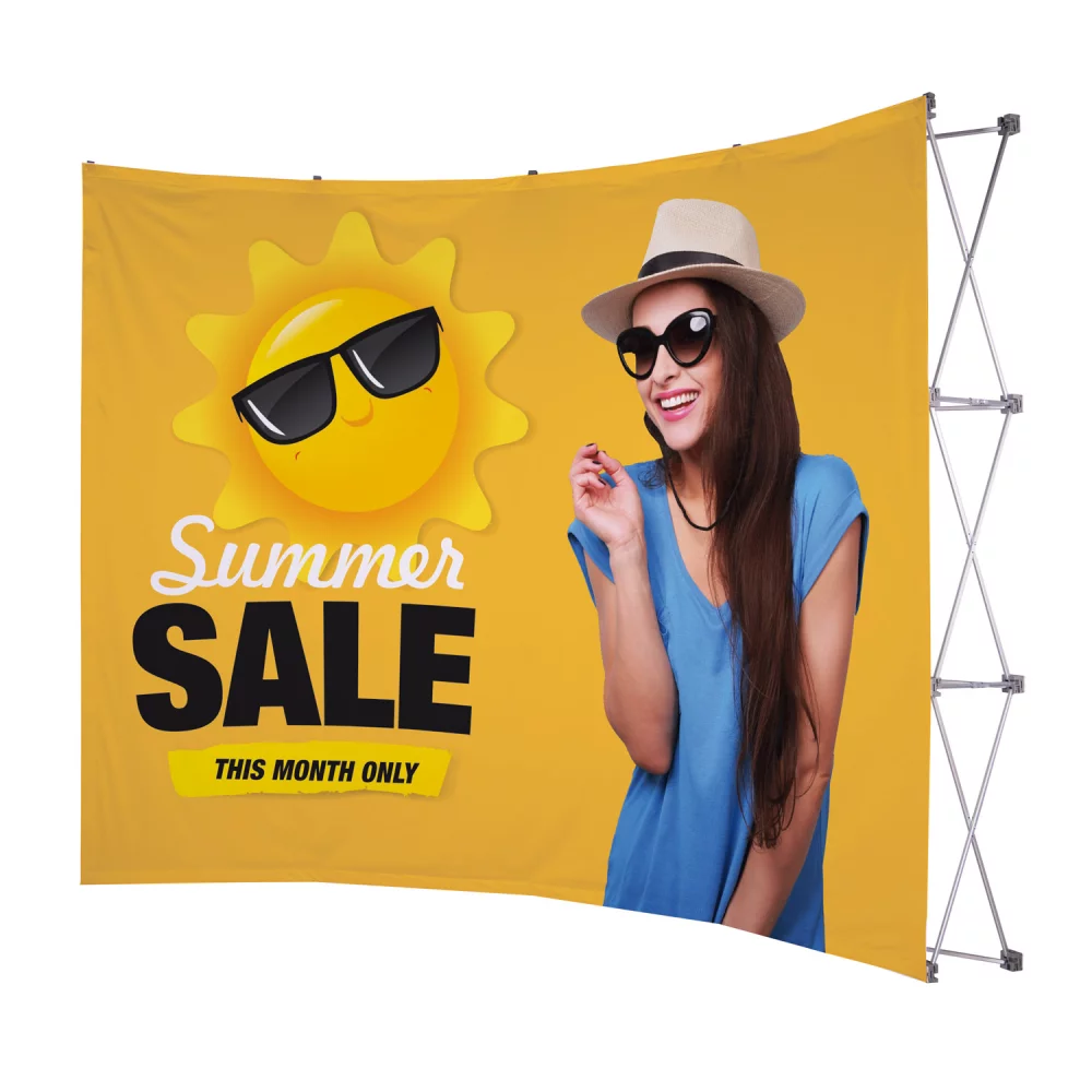 Kit de face d'affichage au sol incurvé de 10' (Poly Knit)