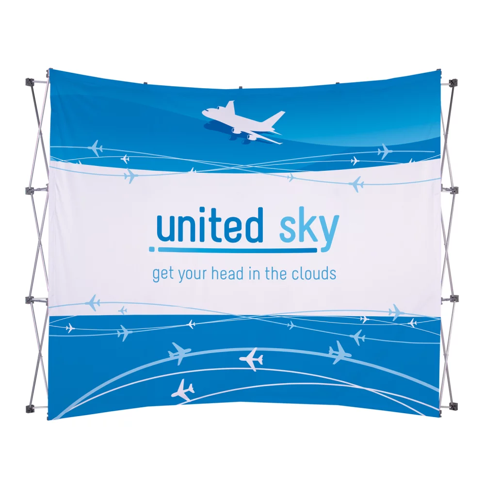 Kit de face d'affichage au sol incurvé de 10' (Poly Knit)