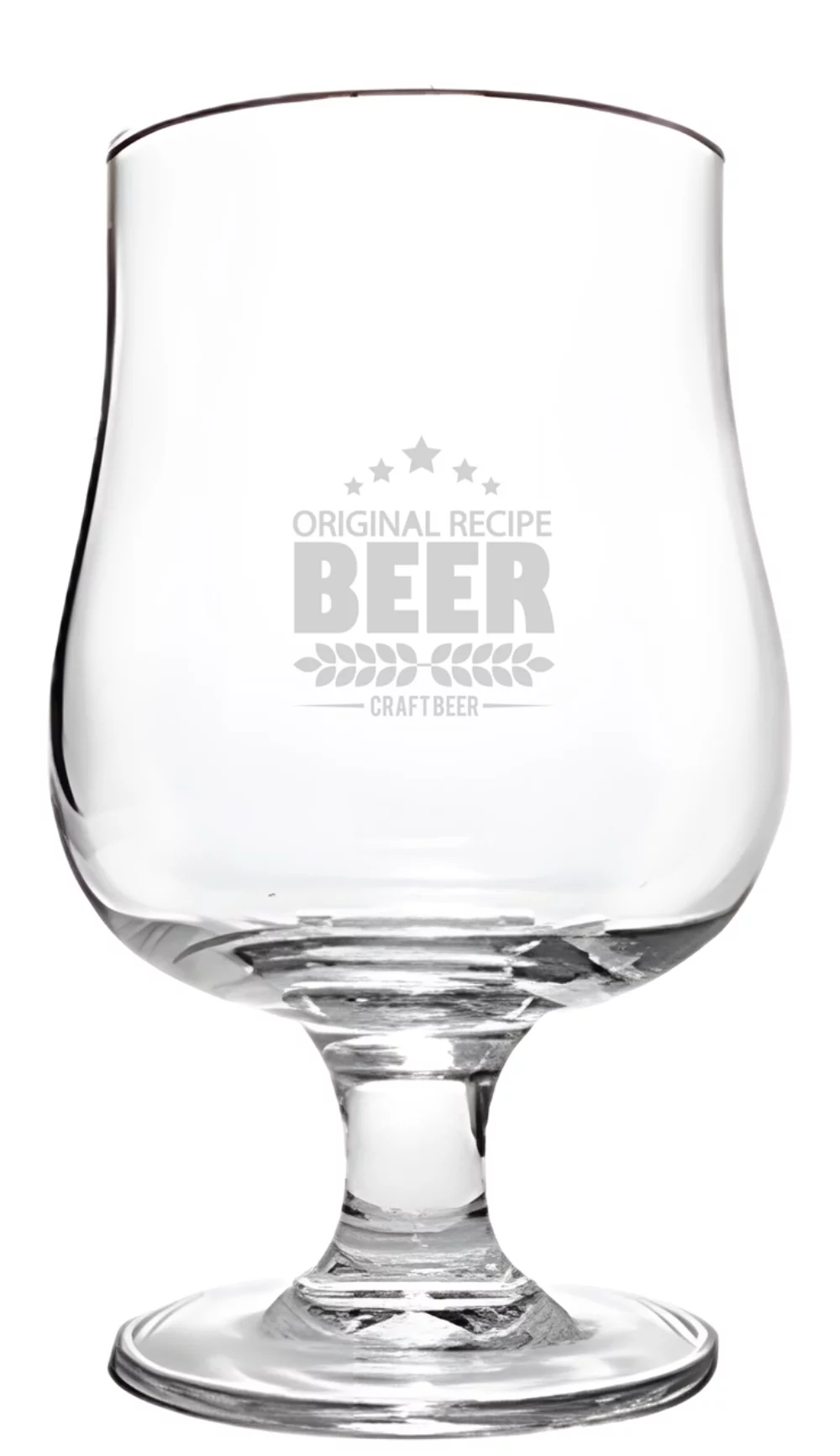 Belgium Craft 15.75oz clear footed glass