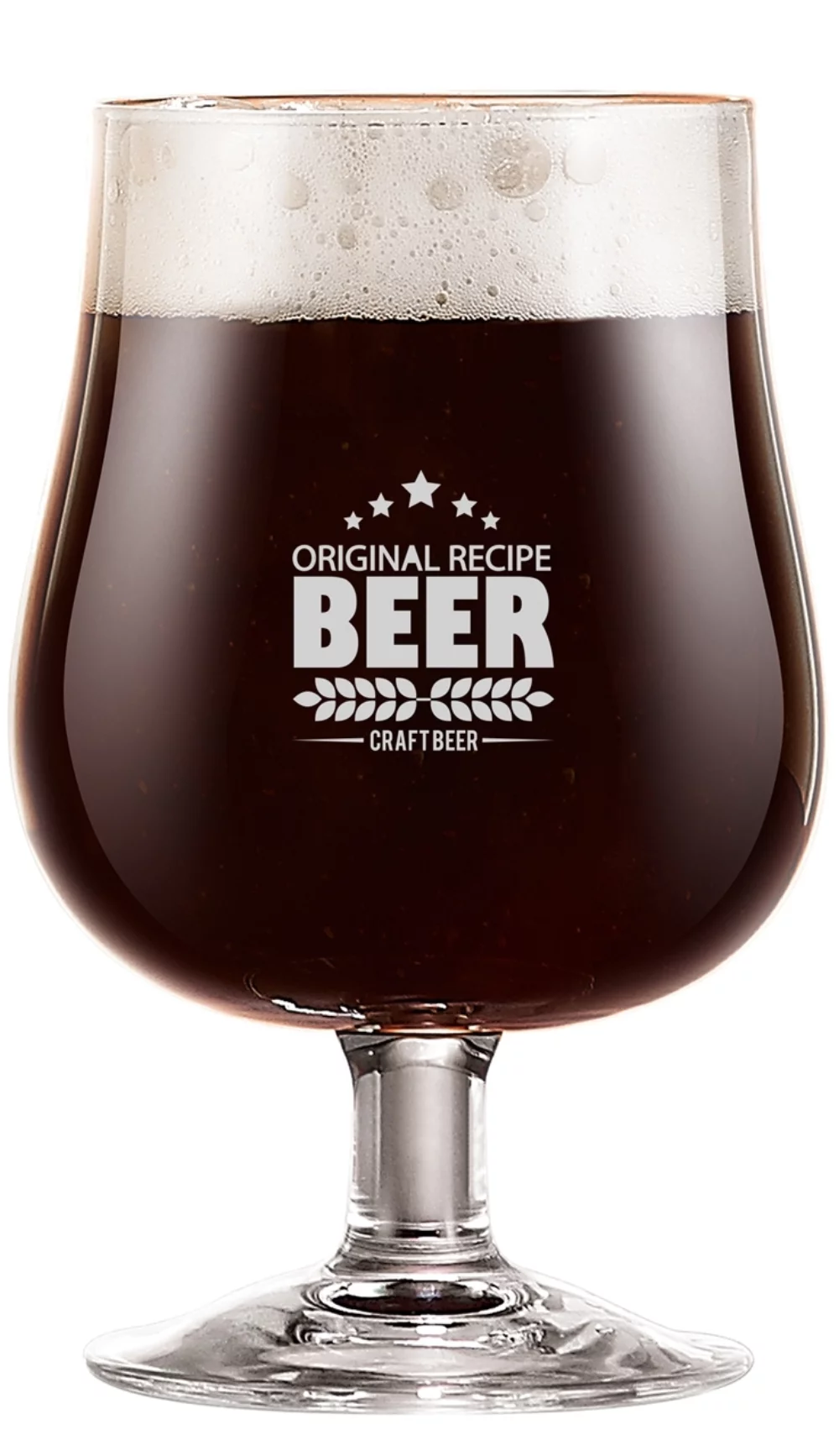 Belgium Craft 15.75oz clear footed glass