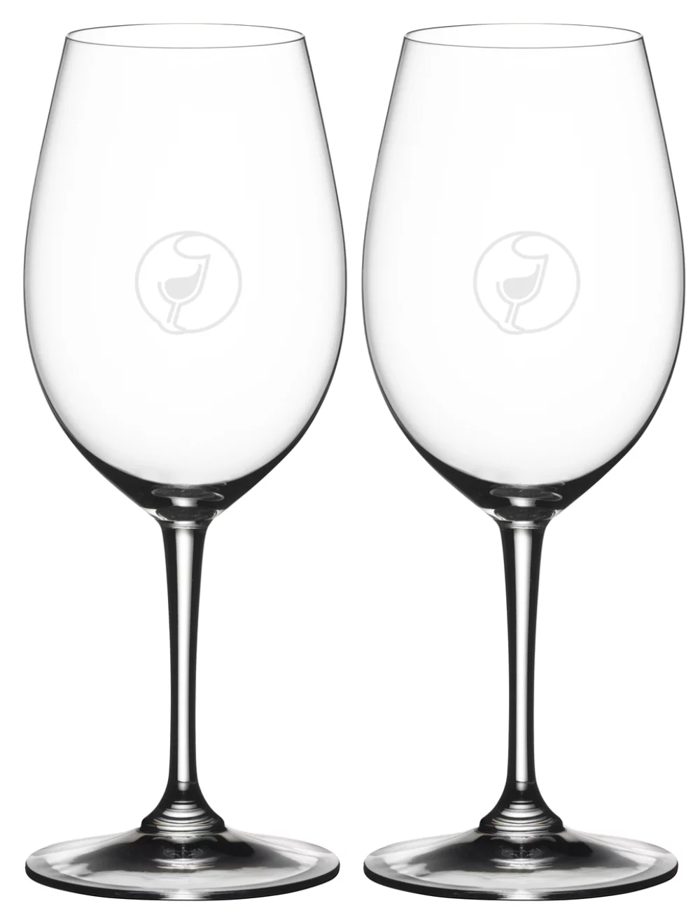 Riedel Degustazione Mise en Place Red wine 16oz crystal glass S/2 in an Ovation box - Etched