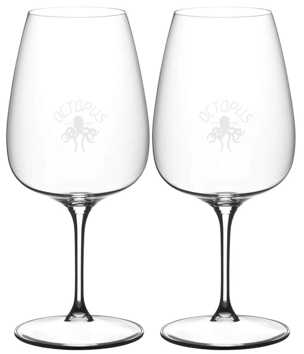 Verre à vin en cristal Riedel Grape Cabernet Merlot Cocktail 22 oz S/2 dans une boîte cadeau noire Shadow - Etche