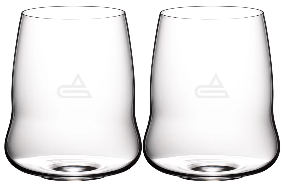 ~Stemless Wings Cabernet Sauvignon, 23oz RIEDEL crystal stemless glass S/2 in a Jet black gift box -