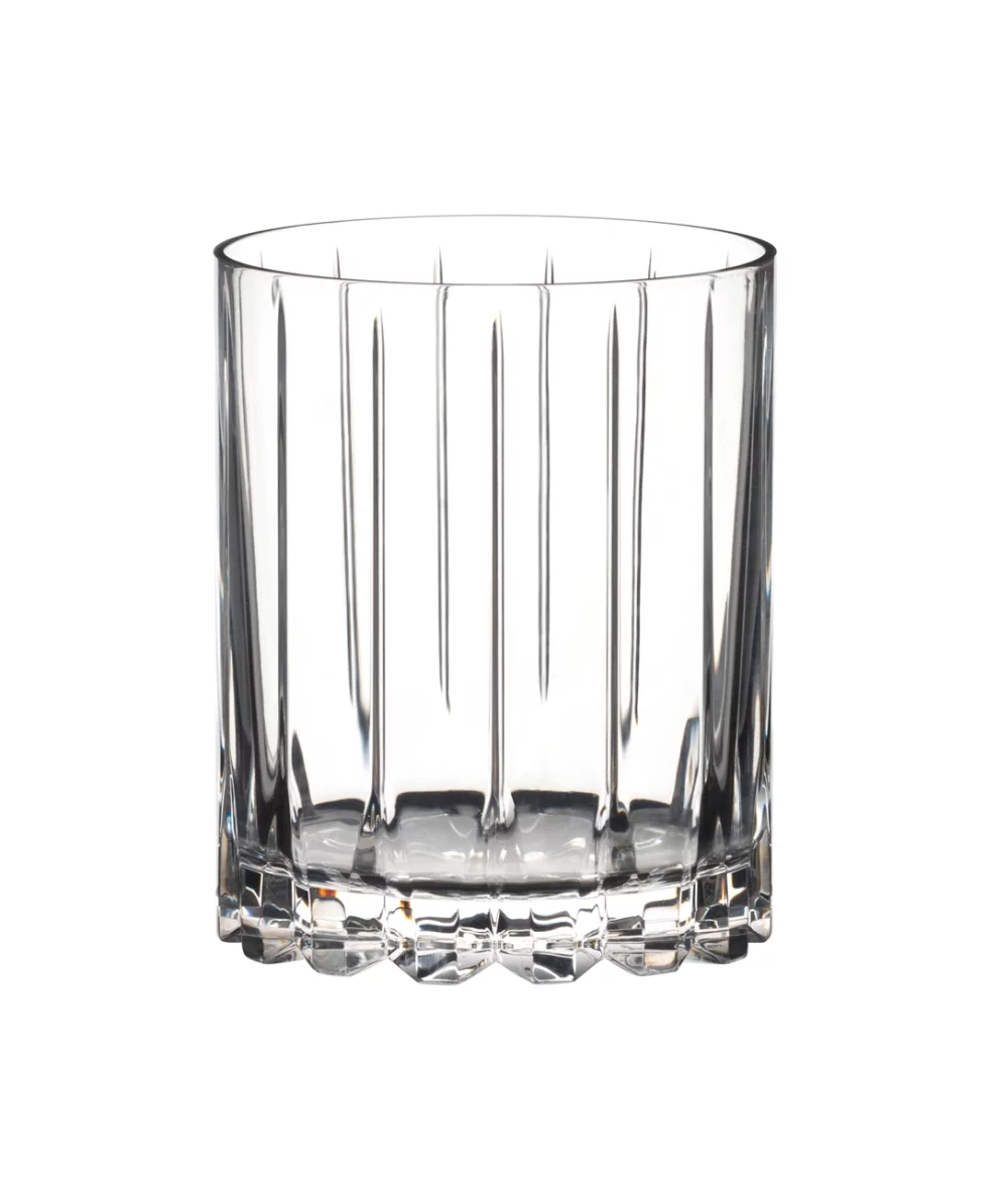 Verres à double rocks Riedel Drink Specific de 12,5 oz, ensemble de 4 dans une boîte cadeau Midnight.