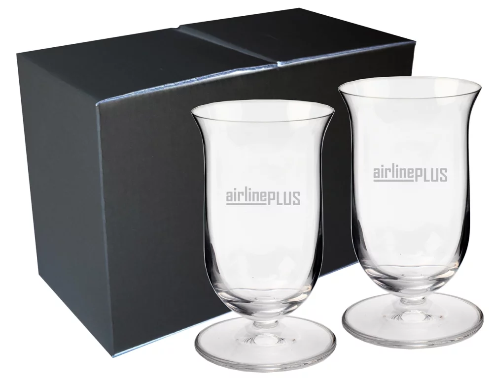 ~ Single Malt Whiskey 7oz stemless RIEDEL Crystal S/2 in a Mystique gift box