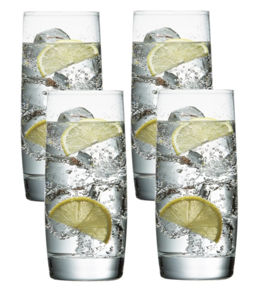 Rouge Long Drink 20oz crystalline Set of 4 with Gift box