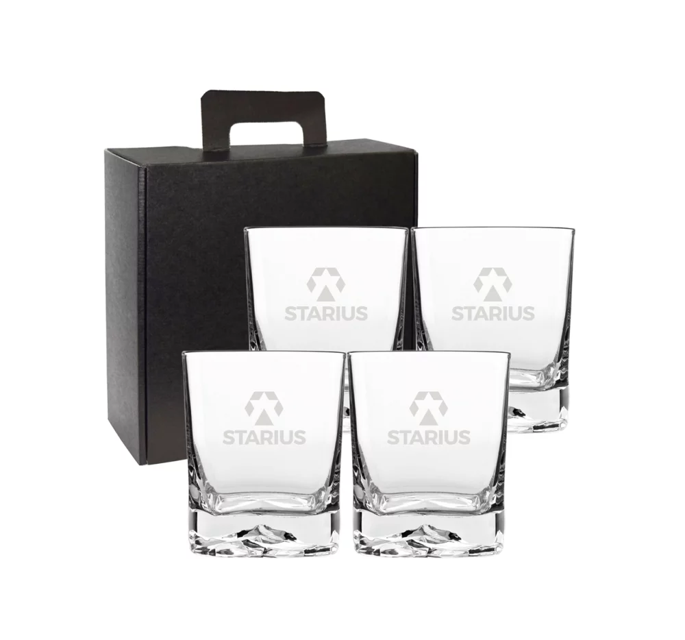 ~ Luigi Bormioli On The Rocks 13.5oz verres à whisky en cristal S/4 dans une boîte cadeau Raven