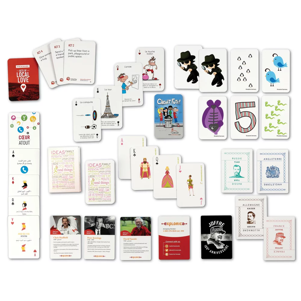 Jeux de cartes personnalisés "À LA CARTE" (format "Bridge")