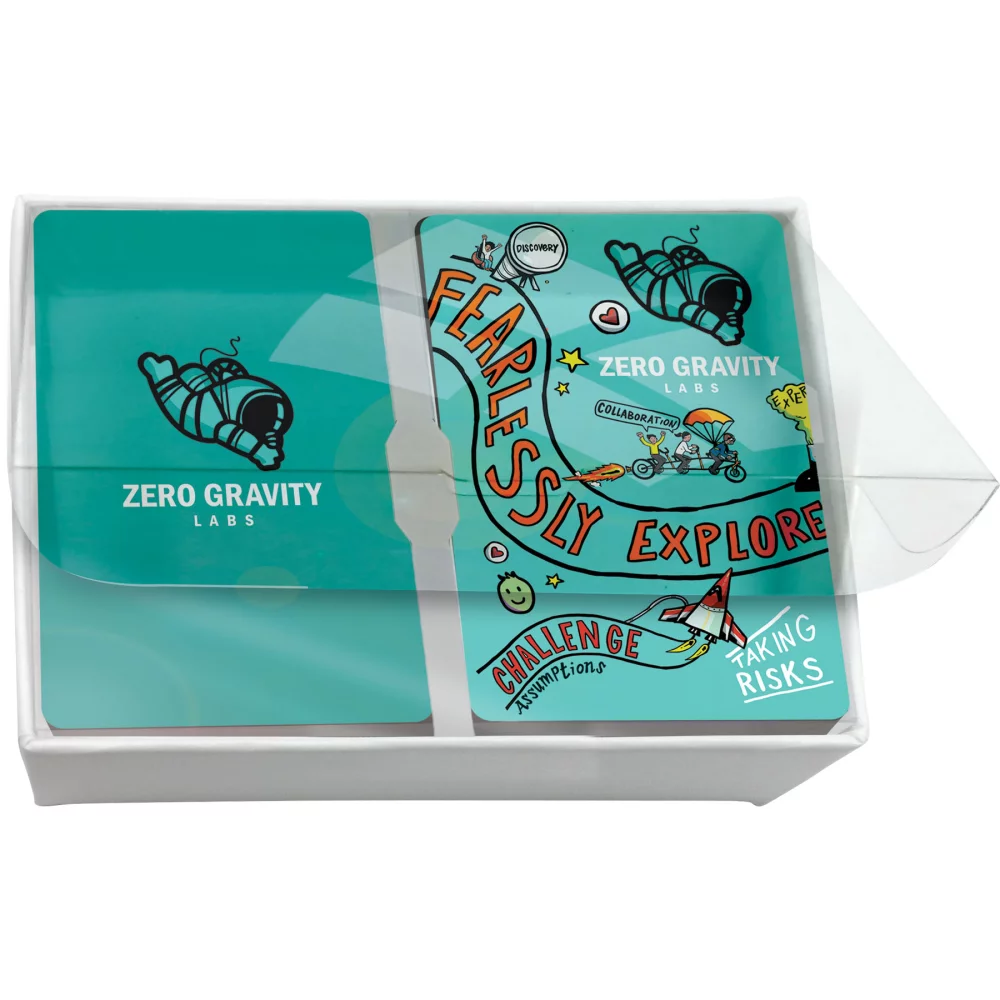 Double Rigid Box for Playing Cards w/ Clear Vinyl Lid ("Bridge" format)