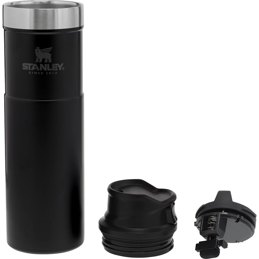Mug de voyage Stanley® Classic Trigger-Action 20 oz noir mat - Gravure