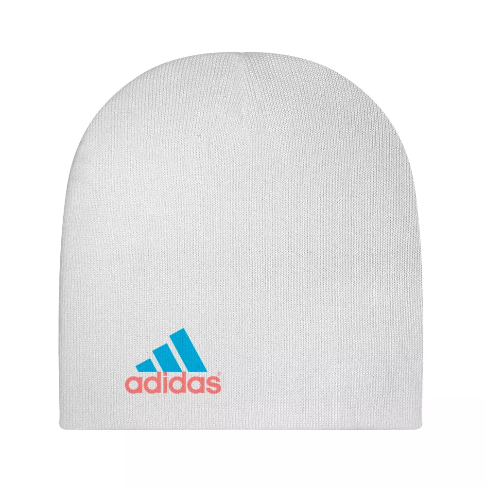 Bonnet blanc avec impression par sublimation.